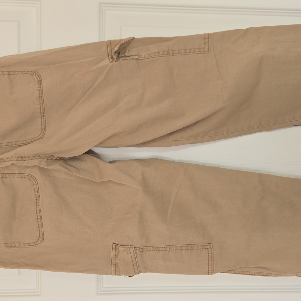 Kensie Jeans The Ella High Rise Straight Khaki Utility Cargo Pants Size 2 / 26 - Picture 9 of 14